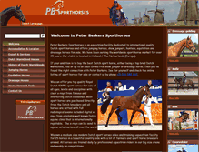 Tablet Screenshot of peterberkers-sporthorses.com